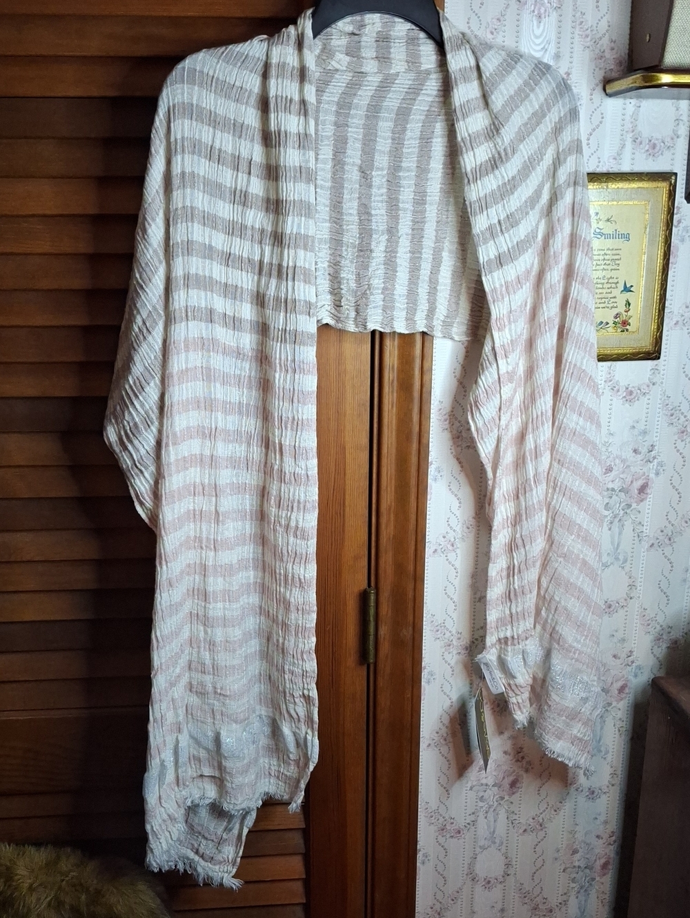 Style & Co. Blush Striped Scarf OSFM NWT